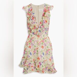 SALONI Cece Silk Floral Mini Dress